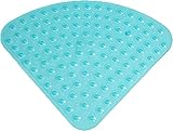 WANGZHENG Eck-Duschmatte Fächerförmige Anti-Rutsch-Matte Duschbad Badewanne Anti-Rutsch-Matte Haushalt Fächerförmige Matte Anti-Rutsch-Matte-Transparent Green||70 * 70cm