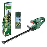 Bosch Akku Heckenschere EasyHedgeCut 18-45 (ohne Akku, 18-Volt-System, Messerlänge 45 cm, inklusive Pflegespray für Heckenscheren 250 ml, im Karton) – Amazon Edition