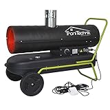 Tronitechnik® Heizkanone Dieselheizgebläse Dieselheizer 30kW Diesel betriebener Heißluftgenerator Heizgerät Bauheizer Heizer mit 44l Tank, Überhitzungsschutz, mit Rädern und Thermostat