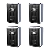 VENEKA 2X Lock Box 4 Digit Combination Box Weather Resistant Key Hider with Resettable Code Key Storage Wall Mounted