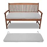 Kissen für Gartenbank, 2/3-Sitzer, Kissen für Schaukel außen, wasserdicht, rutschfest, bequem, Sitzbankauflage, für Bank Sofa (grau, 120 × 42 × 5 cm)