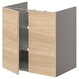 Ikea ENHET bs cb f wb w shlf/doors, 60x42x60cm, grau/eiche optik