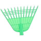 DOITOOL Bauernhofrechen Campingrechen Hochleistungsrechen Kleine Rechen Für Gartenbeete Strauchrechen Handrechen Gartengerät Große Blätter Harken Gras Rasen Kunststoff Grüner