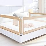 Trintion Baby Bettgitter 200x68cm Kinder Bettschutzgitter Höhenverstellbar Kinderbettgitter Klappbar Fallschutz für Familienbett und Kinderbett