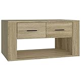 vidaXL Couchtisch Beistelltisch Wohnzimmertisch Sofatisch Teetisch Kaffeetisch Tisch Wohnzimmer Sonoma-Eiche 80x50x40cm Holzwerkstoff