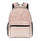 DEHIWI Rucksack mit rotgoldener Tapete, lässiger Rucksack, leicht, Reise, Tagesrucksack, Laptop-Rucksack für Damen und Herren, Schwarz , One size