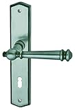 Alpertec 32873003 Mount Blance-LS Messing Stahlgrau gefärbt für Zimmertüren Drückergarnitur Türdrücker Türbeschläge Neu