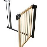 FLYIFE Haustier-Laufställe Holz-Sicherheitstor – Druckmontiertes Baby-Isolationsgeländer, Leicht Zu Schließender Durchgang Durch Tore, Breite 76–153 cm, Treppengeländer/Width 83-90Cm