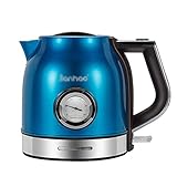 Elektrischer Wasserkocher – 1,8 Liter, automatische Abschaltung, wasserdichtes Gehäuse – Rapid1500 W (Farbe: Blau) Present