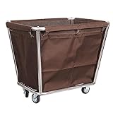 Wäschesammler mit Rädern Faltbare Wäschekorb mit herausnehmbar Wäschesack 100L Wäschesortierer mit Metallgrifff (B)