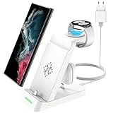 Aimtel Ladegerät Kompatibel mit Samsung Galaxy Watch 5 Pro 45mm Ladestation für Galaxy Watch 5/4/3/Active 2/Galaxy S23/S23+/Ultra/S22/S21/S20/S10/Gear S4/S3/Z Flip4/Z Fold4/Galaxy Buds+/live/Pro