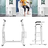 YRHome WC Aufstehhilfe Toilettengestell WC Stützhilfe Höhenverstellbar Toilettenstütze bis 200kg Stützgestell Haltegriff Bad Sicherheit Rahmen