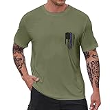 Männer Mode Frühling Sommer Lässige Kurzarm O Hals Camouflage Bedruckte T Shirts Top Bluse Wanderuhr (g-Grün,g-Grün)