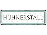 Interluxe METALLSCHILD Blech HÜHNERSTALL Shabby Lustig Deko Frau Geschenk Bauernhof