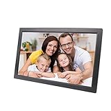 Digitaler Bilderrahmen, 32 Zoll, 1920 x 1080, HD-LED-Multifunktionswerbung, unterstützt HDMI, USB, mehrere Schnittstellen, Bild, elektronischer Bilderrahmen, Schwarz
