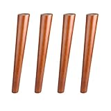 FRYSKY Massivholz-Möbelbeine, Couchtischbeine, kippbare konische Sofabeine, Ersatzbeine for Sofa/Schrank/Schreibtisch/TV-Schrank/Nachttischmöbel, mit Zubehör, 4er-Set qiruiwang (Size : 70cm/27.6in)