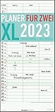 Planer für 2 XL 2023 mit 3 Spalten - Familien-Timer 22x45 cm - Offset-Papier - mit Ferienterminen - Wand-Planer - Familienkalender - Alpha Edition