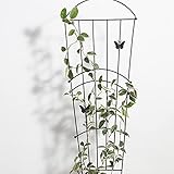 CNMJI Schmetterling Gartenspalier, Rankhilfe Für Pflanzen, Kletterturm, Blumenständer, Schwarz, Metall, Kunststoff, Gartenbogen, Rankgitter Für Kletterpflanzen