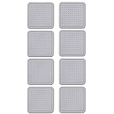 FRUT Quadratische/runde Tischmatten, klebrige, geräuschlose und verschleißfeste Matten, braun und grau, 4er/8er-Packung (Color : Gray, CH : 8 Squares 30 * 30MM)