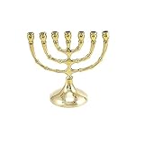 NKlaus 7-armig Menora Messing 13 Handarbeit Kerzenständer Menorah 2993