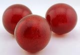 Dekokugeln aus Glas in rot- mundgeblasen im 3er Set