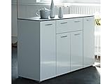 möbelando Sideboard Beistellschrank Anrichte Standschrank Kommode Schrank Manchester I