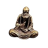 ULTECHNOVO Shop-Shop-Dekoration Schreibtisch-Dekoration Dekoration Für Zuhause Antike Buddha-Figuren Einweihungsgeschenk Meditation Buddha-Statuen Kupfer Goldene Buddha-Skulptur