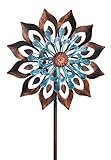 Windrad Gartenstecker Dekostecker Windspiel XXL - Flora - Metall - groß