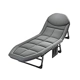 Karpfenliege Feldbett Klappbar Sonnenliege Kommt mit 3D Memory Kopfstütze Campingliege 200x64x30cm Luxus Campingbett Gartenliege für Büro, Garten, Camping, Reisen, Innenbereich/DraußEn, Strand Farbe O