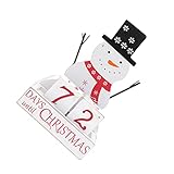 ABOOFAN Kalender Für Kinder Tischdekoration Kinderdekoration Weihnachten Schreibtisch Schneemann Adventskalender Weihnachtsdekoration Holzkalender Ewiger Kalender Tischkalender