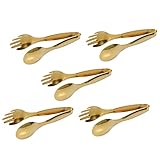 FYOBOT 5X Edelstahl Lebensmittel Gold Küchen Utensilien Buffet Utensilien Grill Klammern Brot Steak