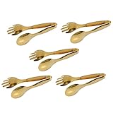 FYOBOT 5X Edelstahl Lebensmittel Gold Küchen Utensilien Buffet Utensilien Grill Klammern Brot Steak