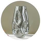 Vase im nordischen Stil, unregelmäßig geformte Vase, Wohnzimmer, getrocknete Blumenvase, Tischdekoration, Vase, Glasvase (Color : Brown, Size : 18 * 8.5cm)
