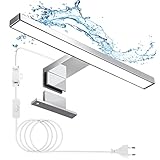 Hommie LED Spiegelleuchte Bad, 30CM Spiegelleuchte mit Schalter 5W 4000K Neutralweiß Spiegellampe Badezimmer Lampe 230V, Schrankleuchte, Schminklicht, Spiegel Beleuchtung, IP44 Wasserdicht