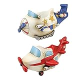 YWSTYllelty Blumensäule Keramik Deckauto Retro Tabletop Sukkulent Double Comicbus-Dekoration Land Micro Home Decor Übertopf Beton Innen (Color Mixing-C, One Size)