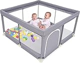 Tragbarer Kinderzaun|Laufstall Baby Safety Play Center Yard Home Indoor & Outdoor Kids Activity Center Zaun|Anti-Fall-Laufstall, Laufgitter für Kleinkinder und Babys