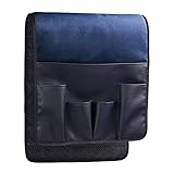 PUROXX 5 Taschen Stuhl platzsparende Aufbewahrungstasche Couch Rutschfester Organizer Sofaseite Home Armlehne zum Aufhängen Fernbedienung (Farbe: Hellbraun) (Weiß)
