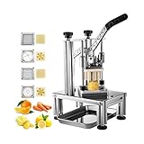Kommerzieller Gemüsehacker mit 4 Edelstahlklingen Home Pommes Frites Dicer Kartoffeln Zwiebeln Manueller Slicer Obstschneider