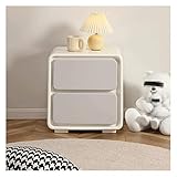 FaIruo Panel Auf Holzbasis Kleiner Nachttisch Moderner Minimalistischer Nachttisch-Lagebericht Mit 2 Schubladen Für Kinderzimmer Schlafzimmer, 48 * 40 * 51 cm/Grau a