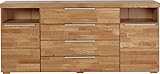 HUIJK Anrichte Sideboard Kommde Eiche Teilmassiv B.180cm Anrichte Schrank, Multi-szenen-verwendung, Pflegeleicht Anrichte
