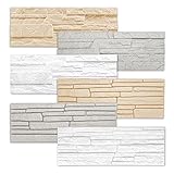 Marbet Wandverblender aus Styropor EPS - Steinoptik Wandverkleidung für Innen - (8.84 m², Stone beige) Verblendstein Verblendsteine Wand Naturoptik