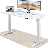 Desktronic Höhenverstellbarer Schreibtisch (160x80 cm) - Sitz- & Stehpult mit Ladebuchsen - Schreibtisch Höhenverstellbar Elektrisch Touchscreen & Stahlfüßen - Schreibtisch Höhenverstellbar