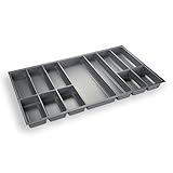 Orga-Box Besteckeinsatz silbergrau für 90er Schublade z.B. Nobilia ab August 2012 (473,5 x 794 mm) Besteckkasten III