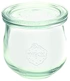 WECK Gläser Tulpenform #746 370 ml (6 Stück, inkl. Klammern + Gummis, Deckel ø 80 mm, Einmachgläser, Dessertgläser, Marmeladengläser) 58309