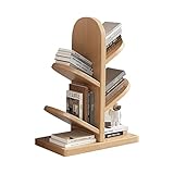 KAWIT Bookcase Bodenstehendes Baum-Bücherregal 4-stöckig/7-stöckig/9-stöckig Bücherregal Bücherregal Massivholz Magazin CD Organizer Rack für Wohnzimmer Dekor