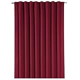 heimtexland ® Verdunklungsvorhang XXL Dekoschal Verdunkelungsgardine Thermogardine HxB 245x275 cm Kälte- und Wärmeisolierung Vorhang Bordeaux rot Typ139