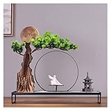 TONPOP Künstlicher Bonsai-Baum, kreative Grünpflanzen, Topf-Wohnzimmer-Simulation, einladende Kiefern-Bonsai-Pflanzen, künstliche Blumen und künstliche Bäume, Landsch