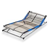 CubeSleep 7-Zonen Lattenrost Pure KF 44-Leisten | Kopf- und Fußteil verstellbar | Federung mit Härteregulierung | Made In Germany | GS Zertifiziert – geprüfte Sicherheit (90 x 200 cm)