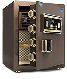Sicherheitsbox für Sicherheitsschrank, mit hohem elektronischem Passwort, Vollstahl, Anti-Diebstahl, unsichtbarer Wert, Sicherheitsschrank, geeignet für: Büro, Wirtschaftsschrank, Braun
