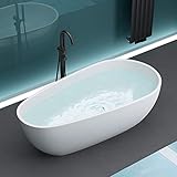 Mai & Mai Freistehende Badewanne 170x80cm Oval Acryl Wanne Standbadwanne V506